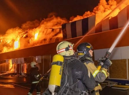 Росіяни після удару по останньому «Епіцентру» в Харкові атакували гіпермаркет у Полтаві — спалахнула пожежа